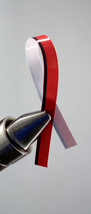 Пленка ПВХ для сегментации тела мушки непрозрачная 2 мм (красный)