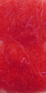 Даббинг мериносовый с ультрафиолетовыми волокнами красный