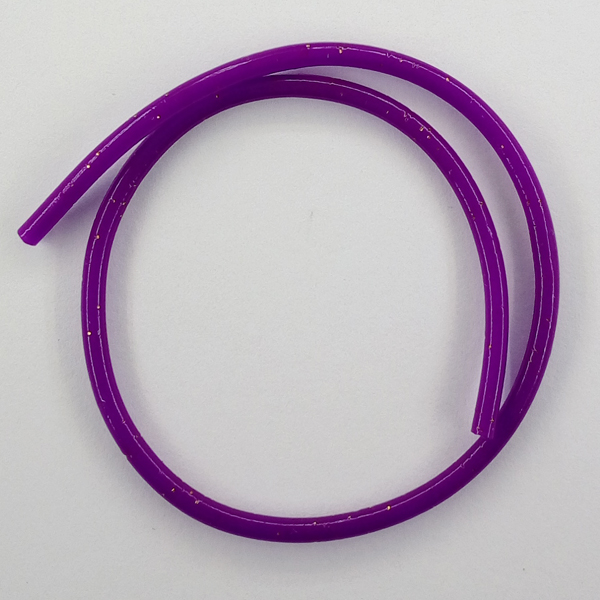 Кембрик силиконовый с блестками фиолетовый